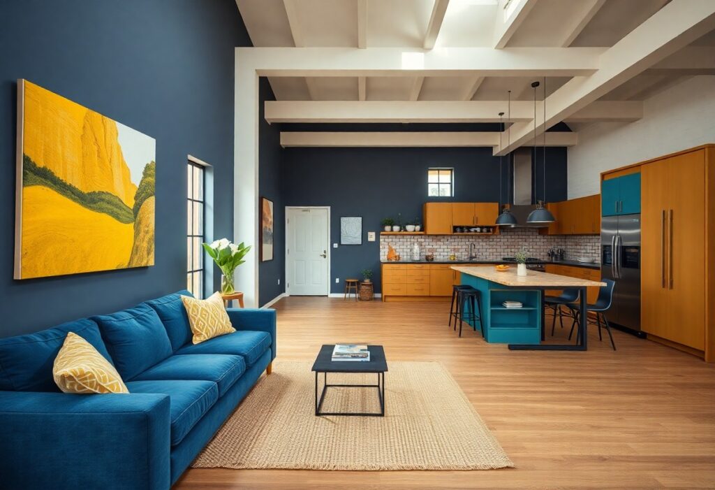 color to separate open spaces kor