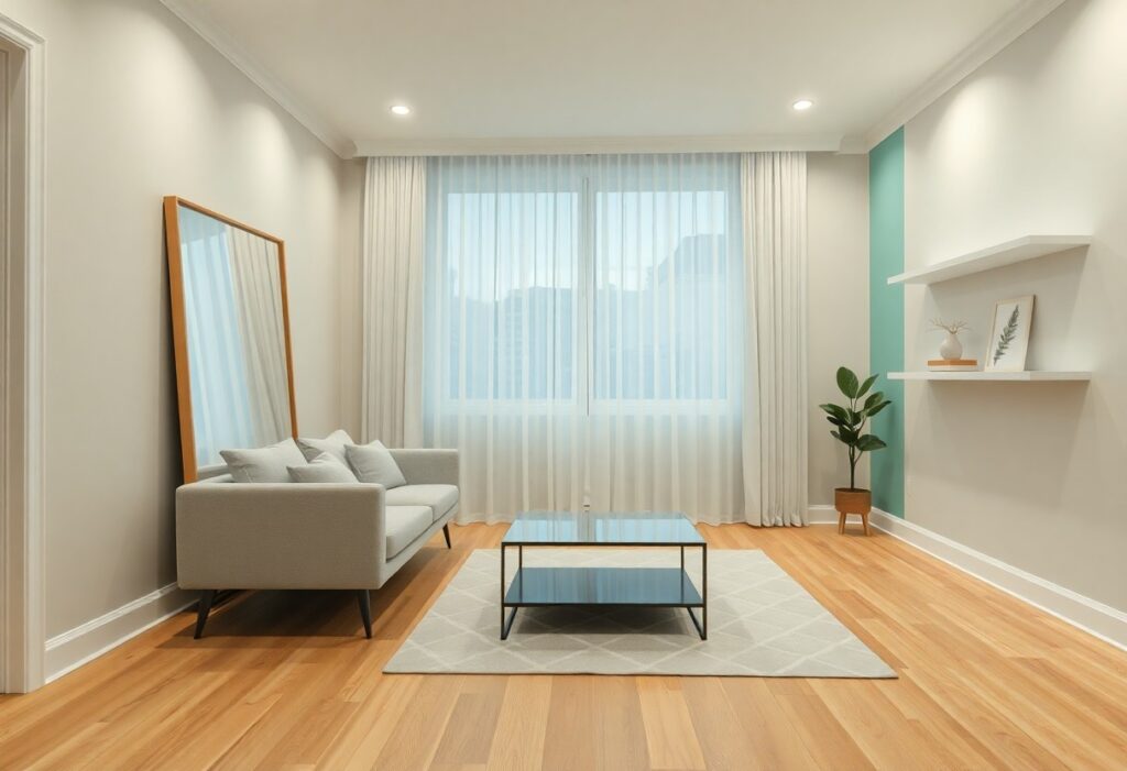 make small living room feel open with color qey